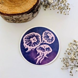 Moon Jellyfish - Waterproof Die Cut Vinyl Sticker