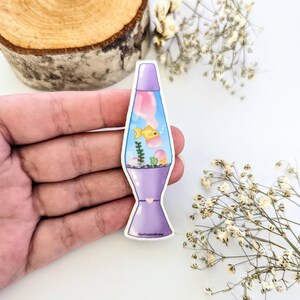 Lava lamp fish tank waterproof laminated die cut vinyl sticker image 5