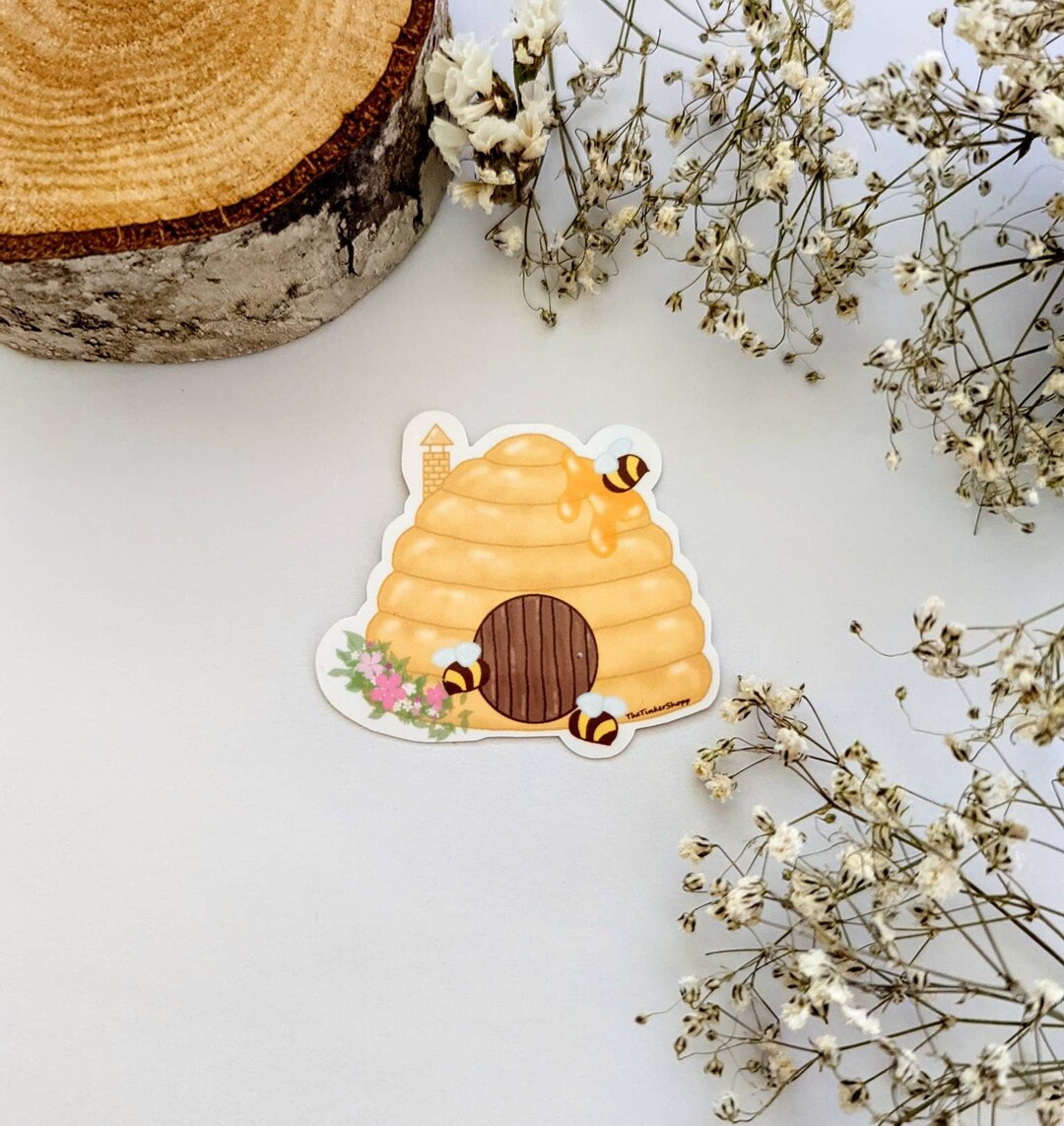 Beehive House - Waterproof Die Cut Vinyl Sticker - Etsy