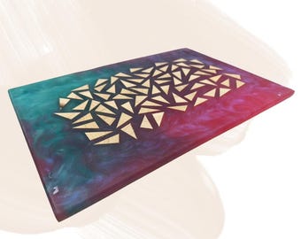 Cotton Candy Epoxy Tray