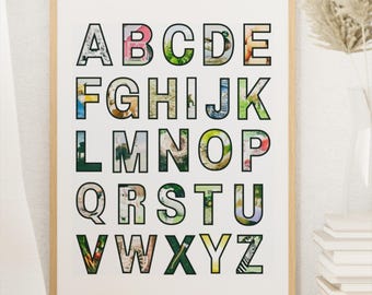 Wild West Alphabet for Nursery | Cowboy ABC western classroom art cowgirl baby shower babys first ABC farmhouse nursery decor gender neutral