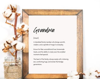 Christmas present for grandma | First time grandma gift poem quote for nan from grandkids birthday elderly sentimental  printable diy gift