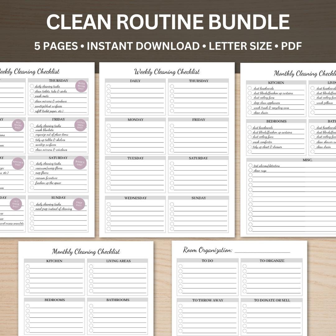House Cleaning Routine | Weekly House Cleaning Schedule Daily House ...