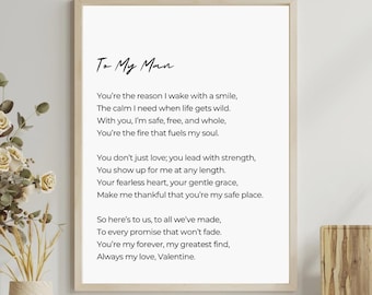To My Man Valentine Poem for Him | Love poem for him valentines poem romantic poem for him romantic poem for boyfriend to my husband poem