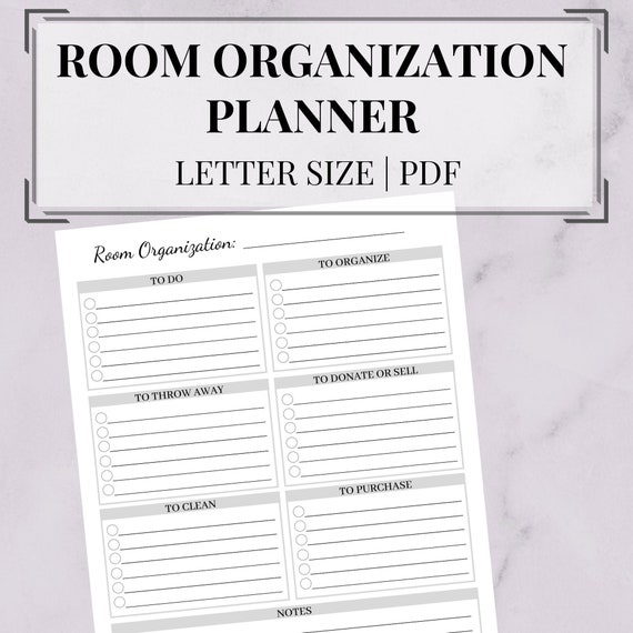 Room Organization Home Organization Organization Checklist Etsy