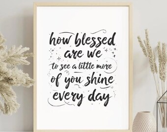 How Blessed Are We | Simply blessed first birthday quotes how lucky are we art keepsake baptism gift from grandparents godparents