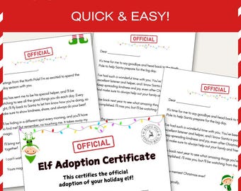 2025 Elf Kit Printable | Elf welcome letter, elf kit 24 days, elf activities, elf report card, letter from elf, elf arrival letter notes