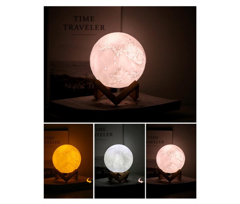 BEST SELLER 3D Printed Moon Lamp Personalized with Text ...
