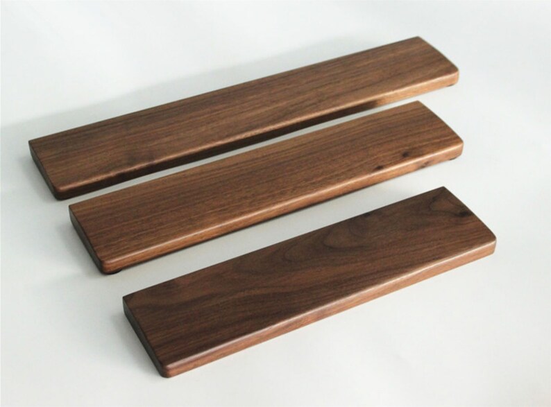 Personalized Wooden Wrist Rest Pad Walnut Solid Wood Ergonomic Etsy
