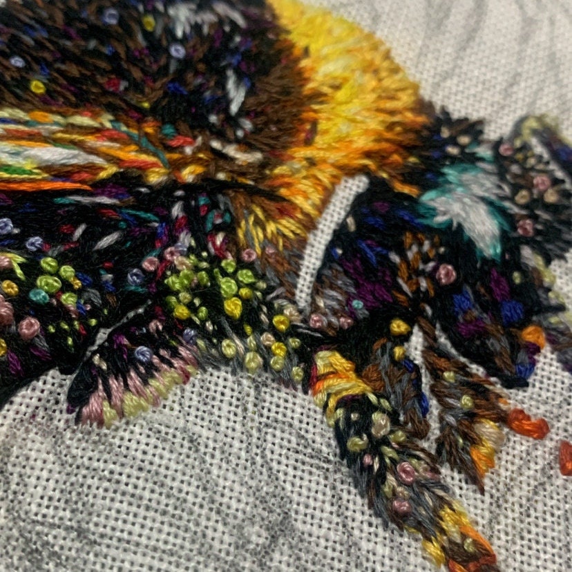 Bumblebee Hand Embroidery PDF Pattern Template Digital Download Etsy