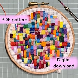 Abstract embroidery PDF template