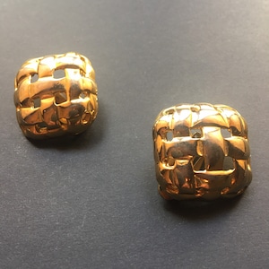 Jacques Esterel vintage earrings - Golden earrings - vintage clips