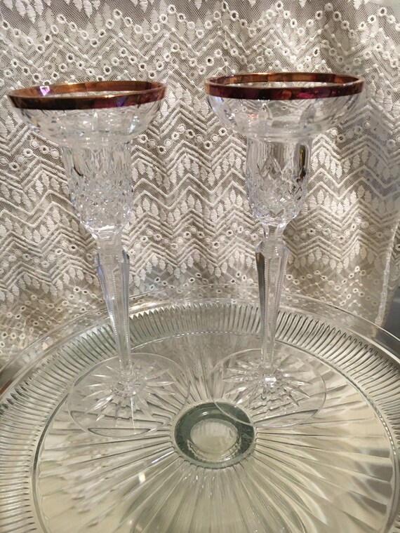 Candleholders Great Gift. No damage Gold rimmed Candlestick