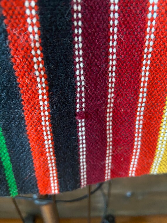 Vintage 60’s woven stripe skirt / tribal woven ra… - image 4