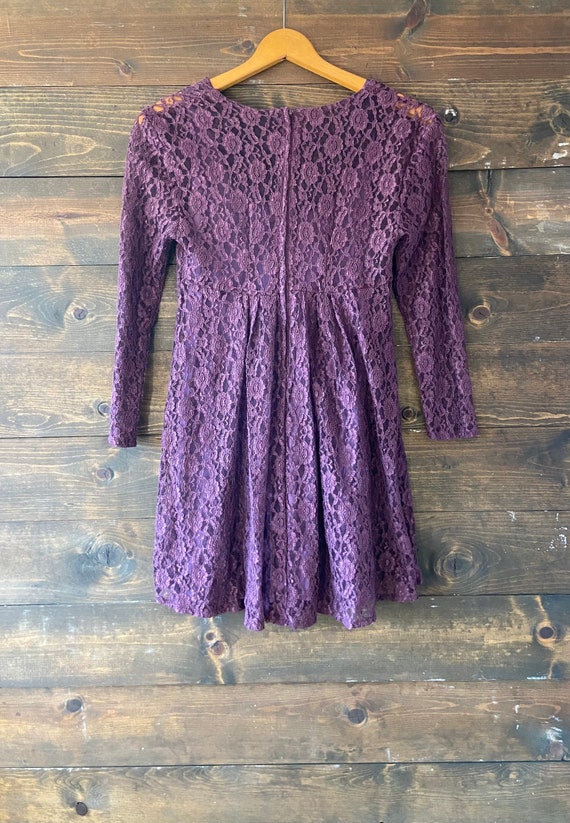 Vintage 90’s purple lace dress / grunge mini dres… - image 10