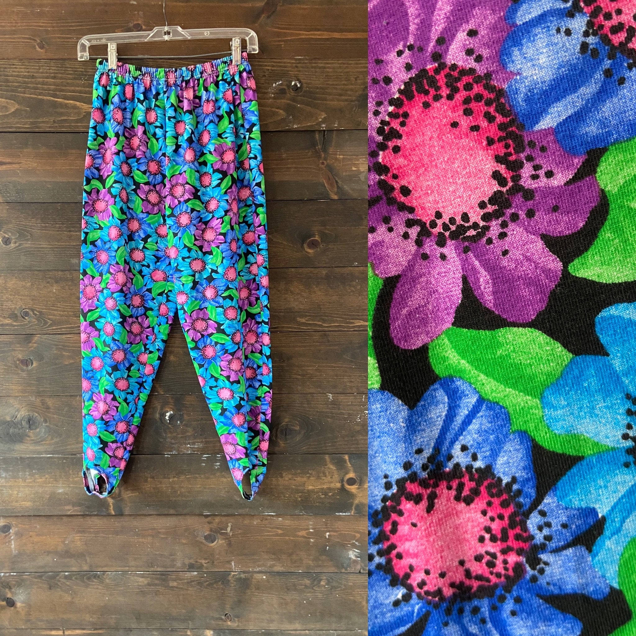 80s Floral Pants - Etsy Singapore