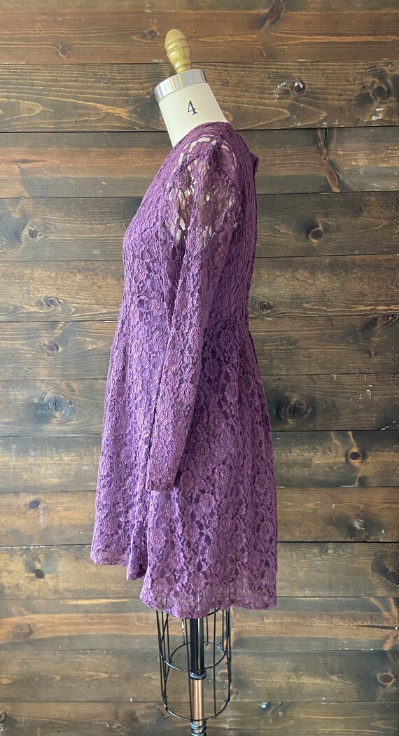 Vintage 90’s purple lace dress / grunge mini dres… - image 3