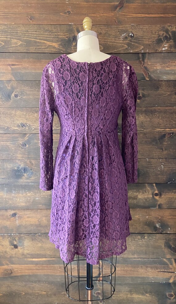 Vintage 90’s purple lace dress / grunge mini dres… - image 5