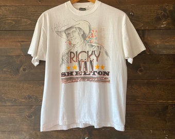 Vintage 90’s Ricky Van Shelton tee / autographed tour tee / country music <<<Just As I Am tee>>>