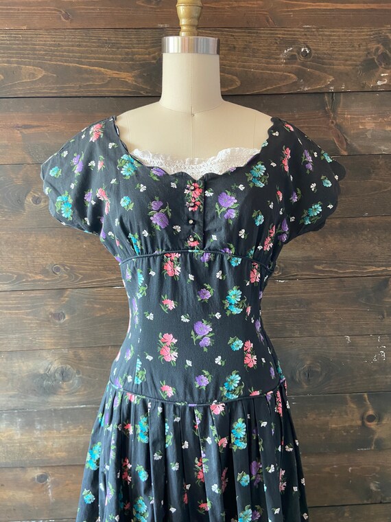 Vintage 50’s floral country dress / novelty print… - image 4