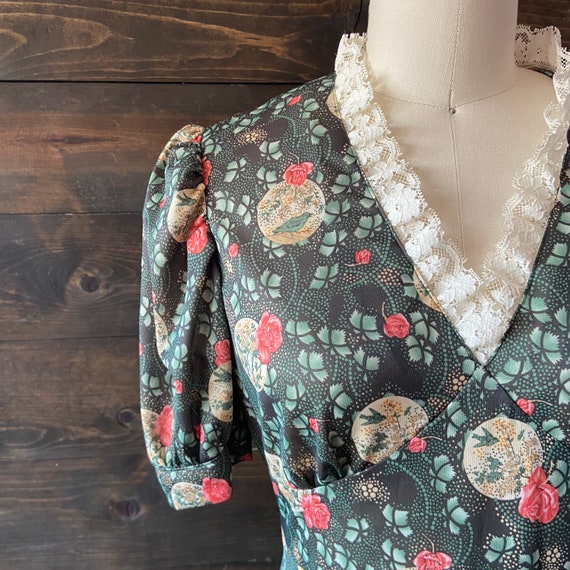 Vintage 70’s floral maxi dress / prairie style dr… - image 4