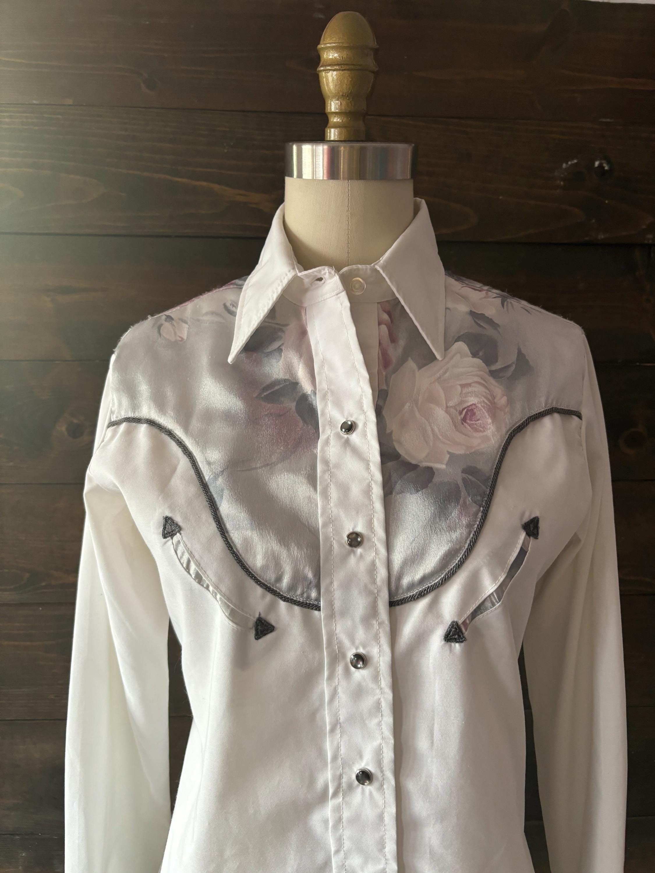 70s Satin Western Shirt - Etsy