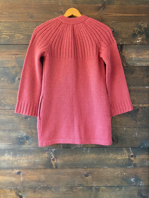Vintage 80’s wool knit cardigan / long duster / c… - image 9
