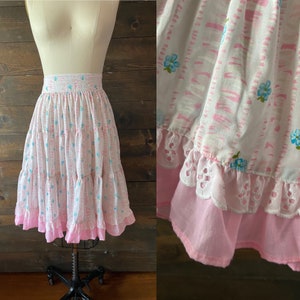 Vintage 70’s floral prairie skirt / square dance skirt / full circle skirt <<<cleora prairie skirt>>>