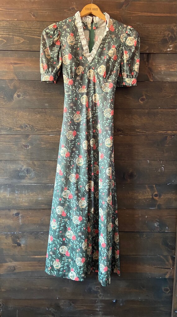 Vintage 70’s floral maxi dress / prairie style dr… - image 9