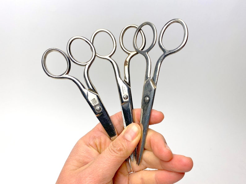 Vintage Stainless Steel Scissors Plastic Free Pointy Etsy