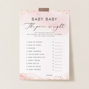Baby Shower Games INSTANT DOWNLOAD Baby the Price is right, guessing game, Games Printable, Boy Girl Baby shower games Game Cards - PBS001