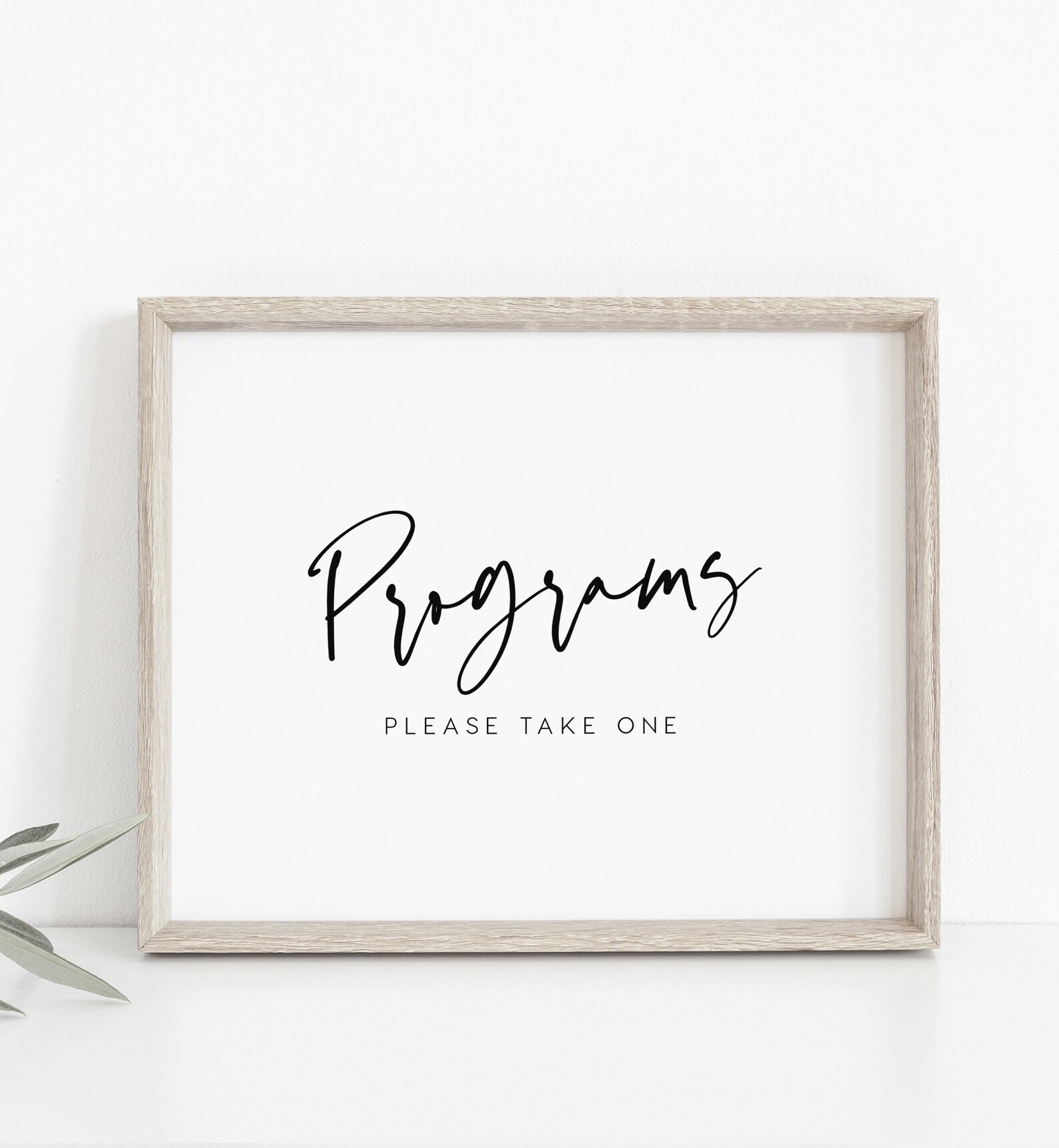 Programs Sign Printable INSTANT DOWNLOAD Printable Wedding | Etsy
