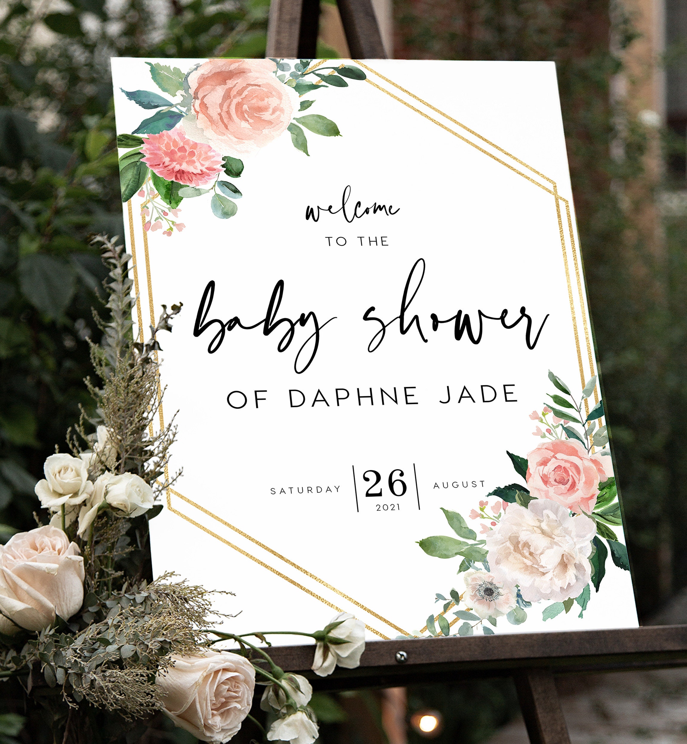 Baby Shower Sign INSTANT DOWNLOAD Baby Shower Poster Etsy