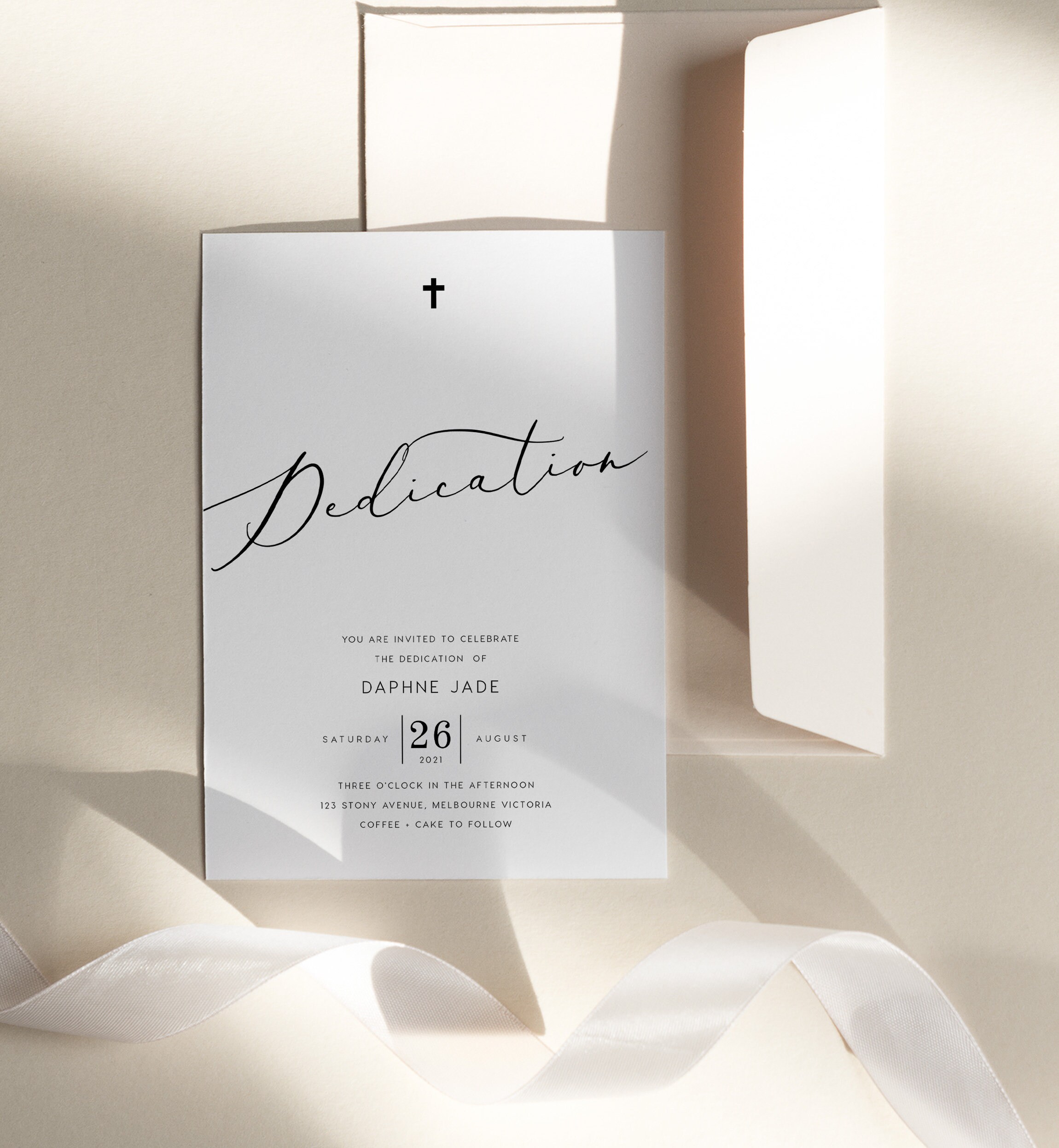 Dedication Invitation INSTANT DOWNLOAD Editable Printable Etsy