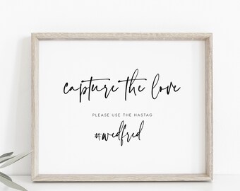 Erfassen Sie die Liebe Hashtag Zeichen SOFORTIGER DOWNLOAD Bearbeitbare PDF, Hochzeit Hashtag Zeichen, druckbare Hashtag Vorlage, Teilen Sie die Liebe, PEO051