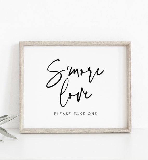 S'mores Sign INSTANT DOWNLOAD, Bonfire, S'more Love, Marshmellows Sign,  DIY Printable Decorations, Templett, Editable pdf, 8x10 - PEO051
