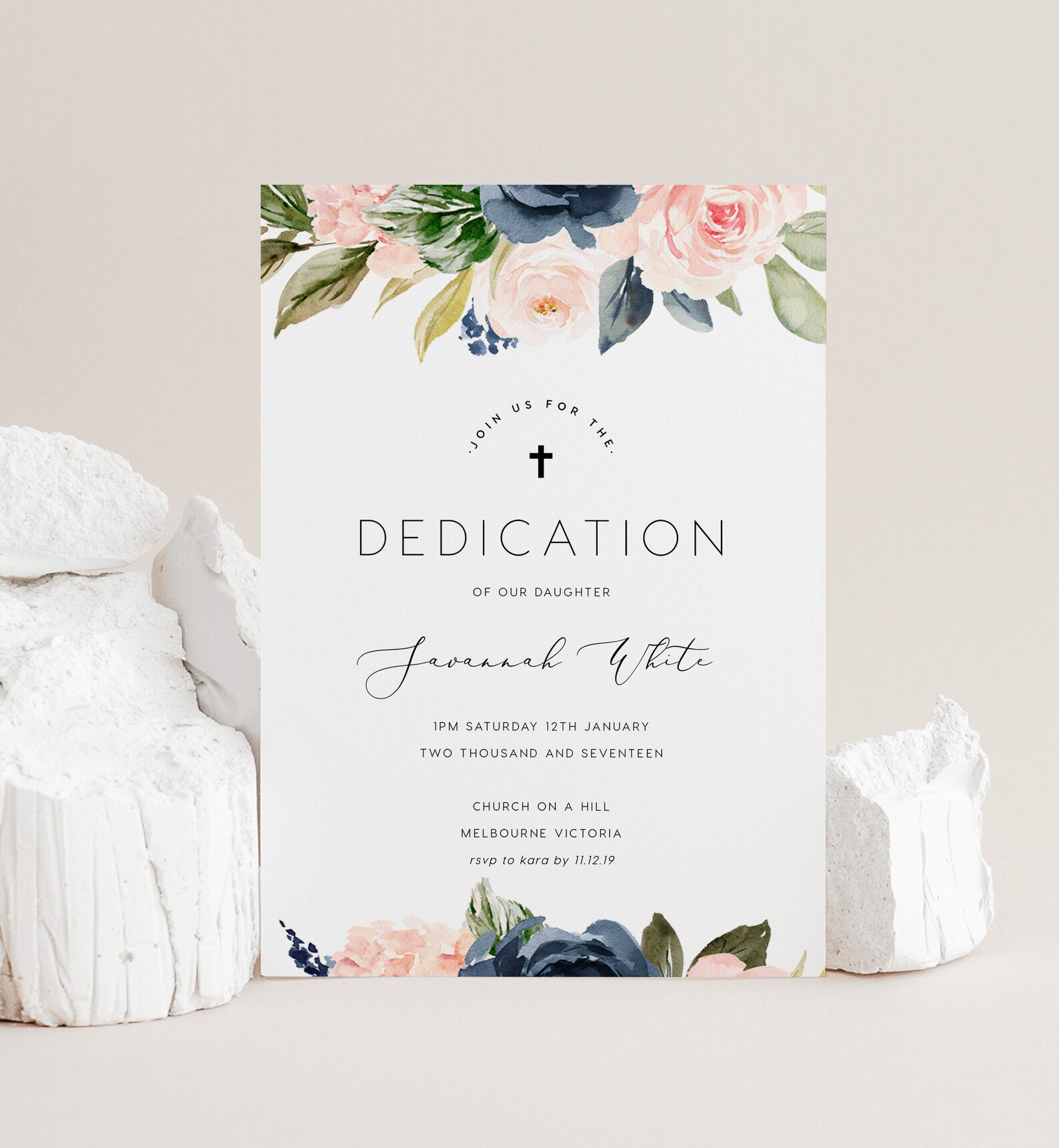 Dedication Invitation INSTANT DOWNLOAD Editable Printable Etsy