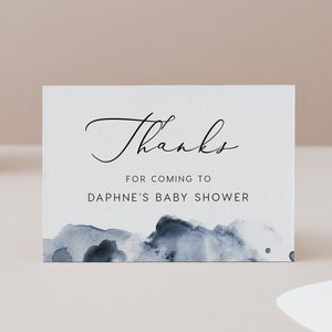 Tarjeta de agradecimiento de la Marina DESCARGA INSTANTE Flat Gracias Nota de Gracias, Servilleta, Templett, Imprimible, Baby Shower Gracias - 3.5x5" PBS013