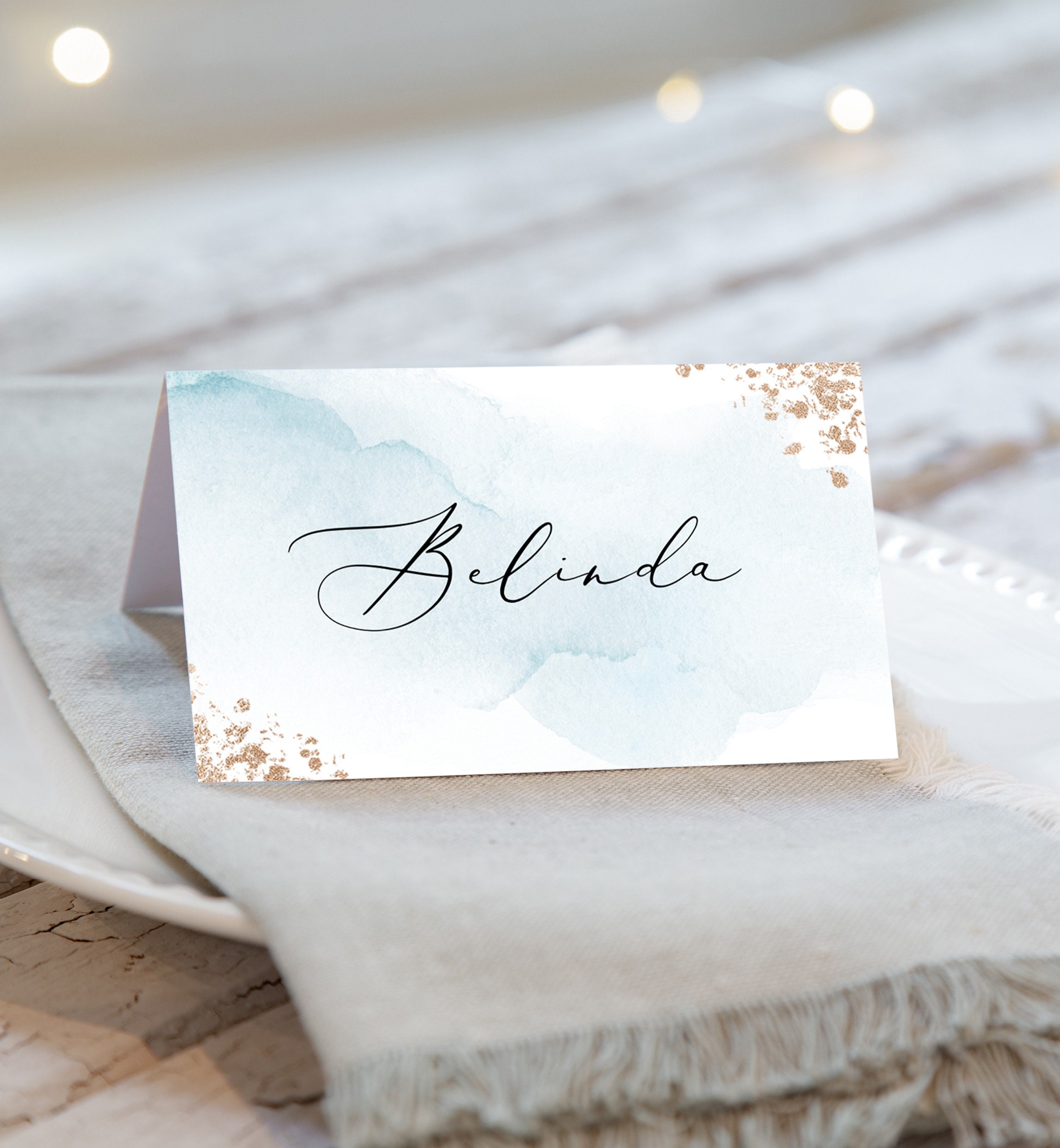Baby Shower Place Card INSTANT DOWNLOAD Folded Place Card Name Etsy