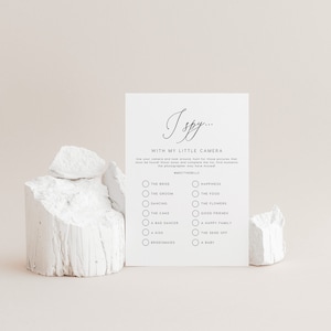 I Spy With My Little Camera Editable pdf Template, INSTANT DOWNLOAD, Wedding Favor, Wedding Reception Game, Hashtag Sign, Kids Table- PEO020