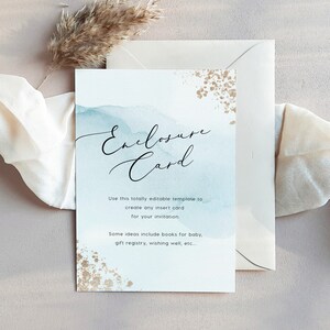 Baby shower behuizing kaartsjabloon INSTANT DOWNLOAD, bewerkbaar maak elke insteekkaart, details register, boekaanvraag, luierloterij PBS002