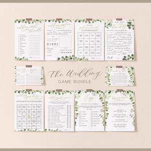 Paquete de juegos de mesa de bodas, DESCARGA INSTANTE, Paquete de juegos de valor, Paquete de juegos de descuento, Juegos para mesa de bodas, Juegos de recepción - PEO008