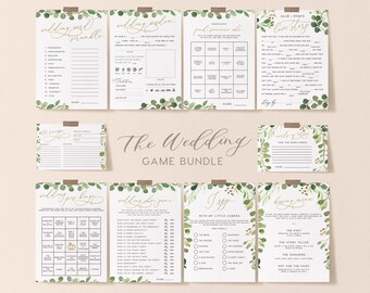 Wedding Table Games Bundle, INSTANT DOWNLOAD, Value Game Bundle, Discount Game Bundle, Games for Wedding Table, Reception Games - PEO008