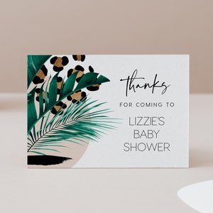 Tarjeta de agradecimiento tropical DESCARGA INSTANTE Flat Gracias Nota de agradecimiento, Servilleta, Templett, Imprimible, Baby Shower Gracias - 3.5x5" PBS018
