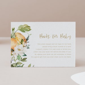 Pumpkin Books for Baby Editable Template, INSTANT DOWNLOAD, Gender Neutral, For a girl, For a boy, Books for Baby, Baby Shower - PBS006