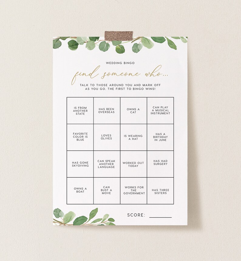 PEO008 Hens Night Say Bingo Game Bachelorette Games Game Card Find Someone Who Game INSTANT DOWNLOAD Bridal Bingo Bridal Shower Games