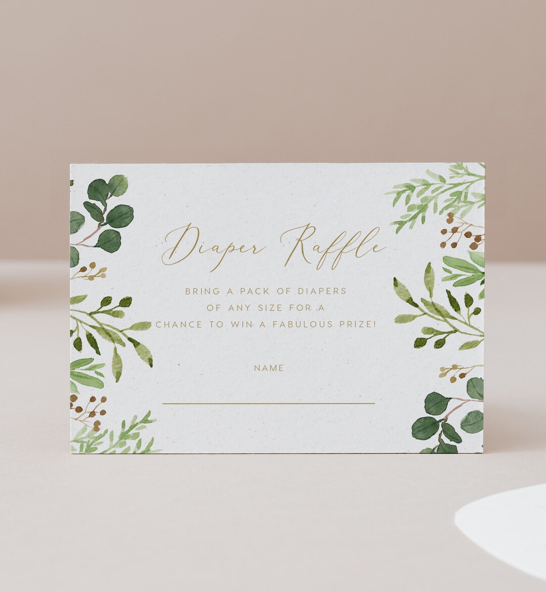 Diaper Raffle Card Example Diaper Raffle Card Editable Pdf Template, INSTANT DOWNLOAD, Gender ...
