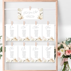 Baby Shower Seating Chart Small Cards INSTANT DOWNLOAD, Editable pdf, Seating Plan, Hanging Cards, Seating Chart, Find Your Seat PBS009
