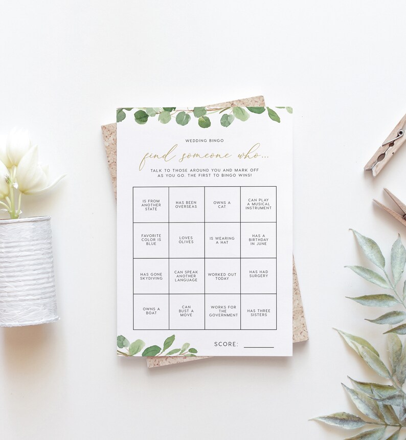 PEO008 Hens Night Say Bingo Game Bachelorette Games Game Card Find Someone Who Game INSTANT DOWNLOAD Bridal Bingo Bridal Shower Games