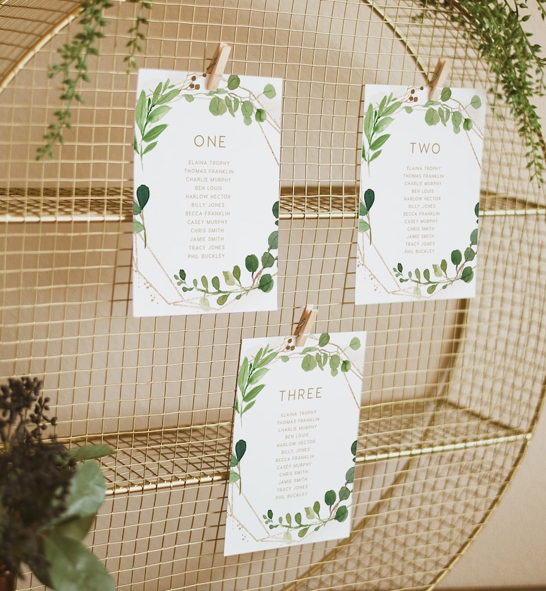 Baby Shower Seating Chart Small Cards INSTANT DOWNLOAD Etsy